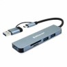 DOCKING STATION CONECTOR DUAL TIPO USB  A&C, V3.0 , 5 EN 1,  3 USB SD MICROSD  BROBOTIX 6005453