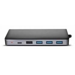 DOCKING STATION TECHZONE TZ21DS2C ADAPTADOR MULTIPUERTO USB 3.0 HDMI VGA SD